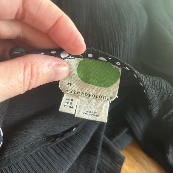 By Anthropologie 2 Black Jumpsuit Wide Leg Cropped Belted‎ - Picture 3 of 13